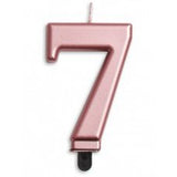 Rose Gold Jumbo Candle Number 7 #431277