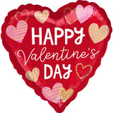 Happy Valentine's Day Crafty INFLATED Foil 45cm (18") #43706