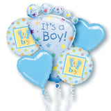 Its a Boy Baby Foot Balloon Bouquet Kit #14849