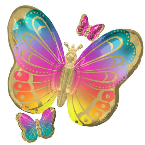 Colourful Butterfly (73cm x 71cm) Foil Shape #44187