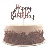 Cake Topper Acrylic 2mm Happy Birthday Rose Gold #443010