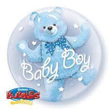 Baby Boy Teddy Bear Double Bubble #29486