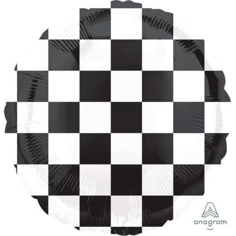 Checkerboard  Foil 45cm (18") INFLATED #13955