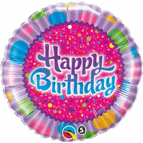 Happy Birthday Sprinkles & Sparkles Foil 45cm Balloon #30677
