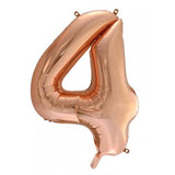 Giant INFLATED Rose Gold Number 4 Foil 86cm Balloon #213744