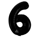 Giant INFLATED Black Number 6 Foil 86cm Balloon #213786