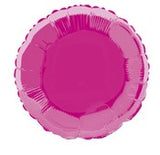 HOT PINK ROUND 45CM (18") FOIL BALLOON INFLATED #53337