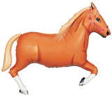 Horse Balloon Tan with Blonde Main Foil INFLATED Supershape #901625