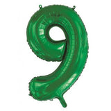 Giant Green Number 9 Foil 86cm Balloon #213839