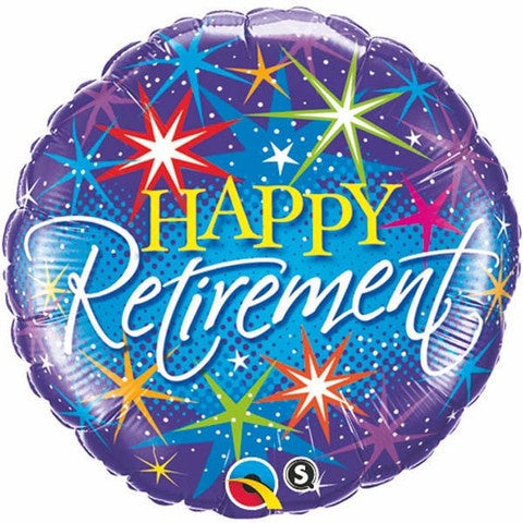Retirement Bright Foil 45cm Stars INFLATED #37932