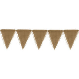 KRAFT BURLAP FLAG BUNTING 3.25m 12 Flags #832063