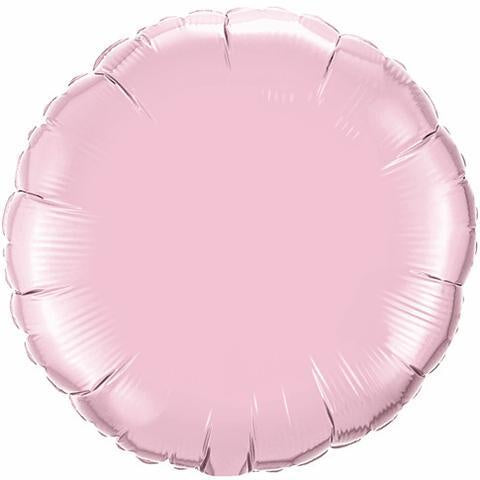 Pink Round Foil 45cm Balloon INFLATED #60678