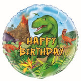 Dinosaur Green Volcano Happy Birthday Foil 45.7cm Balloon #58307