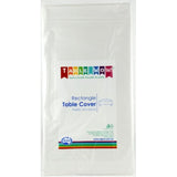 White Tablecover Plastic Rectangle