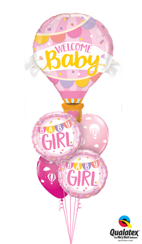 Baby Girl Hot Air Balloon Bouquet #BG13