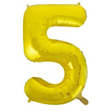 Giant INFLATED Gold Number 5 (Yellow Gold) Foil 86cm Balloon #213715
