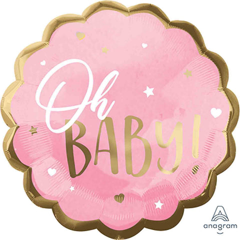 Oh Baby Pink Foil Supershape Balloon #39725