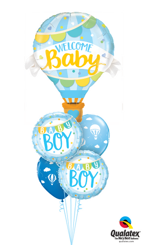 Baby Boy Hot Air Balloons Bouquet #BB13