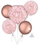 Happy Birthday Blush Rose Gold Foil Bouquet Kit #42117