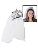 Plastic Bride To Be Tiara w/Veil #60499