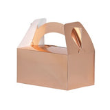 Metallic Rose Gold Lolly Boxes Lunch Box 5pk #42675