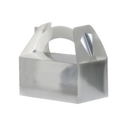 Metallic Silver Lolly Boxes Lunch Box 5pk #426682