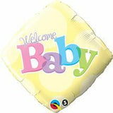 Welcome Baby Yellow Diamond Foil Balloon 45cm #25326