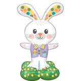 SPOTTED EASTER BUNNY AIRLOONZ INFLATED 73cm x 116cm Air Fill Only #43772