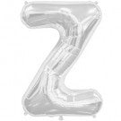 Silver Letter Z Balloon AIR FILLED SMALL 41cm #00504