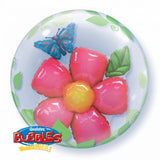 Flower & Butterfly Double Bubble Balloons #68806