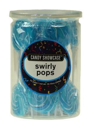 Baby Blue Swirly Pops 24pk