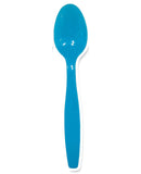Electric Blue Reusable Cutlery Dessertspoons 25pk