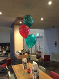 Christmas 3 Balloon Table Bouquet (with Hi-Float 48 hour float time) T3
