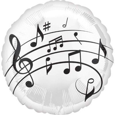 Musical Notes Foil 43cm Balloon #35755