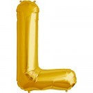 Gold Letter L foil Balloon AIR FILLED SMALL 41cm #00578