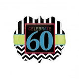 60th Birthday Chevron Supershape Foil #28689