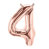 Rose Gold Number 4 Balloon 41cm #01367