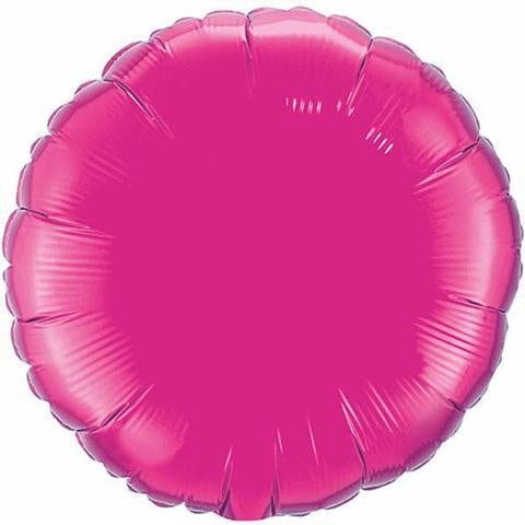 Magenta Round Foil 45cm Balloon INFLATED #99336