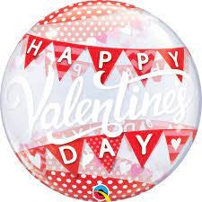 Valentine's Day Banners Bubble Balloon INFLATED 22" Round #78467