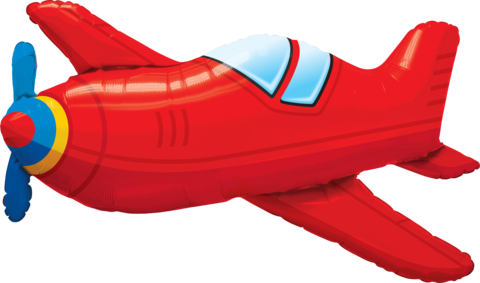 Aeroplane Red Foil Supershape Balloon #57811