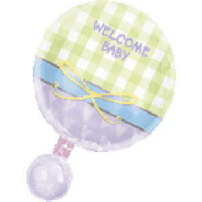 Welcome Baby Dummy Personalize! Foil Balloon #12576