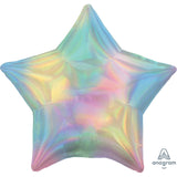 Pastel Iridescent Star Foil 48cm Balloon INFLATED #39407