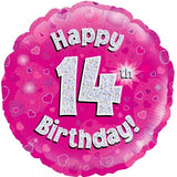 14th Birthday Foil Pink 45cm Balloon #227659