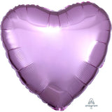 Foil Solid Colour Heart 45cm (18") INFLATED Light Pastel Pink #80043