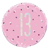 Prismatic Pink & Silver 13th Birthday Foil 45cm (18") #83367