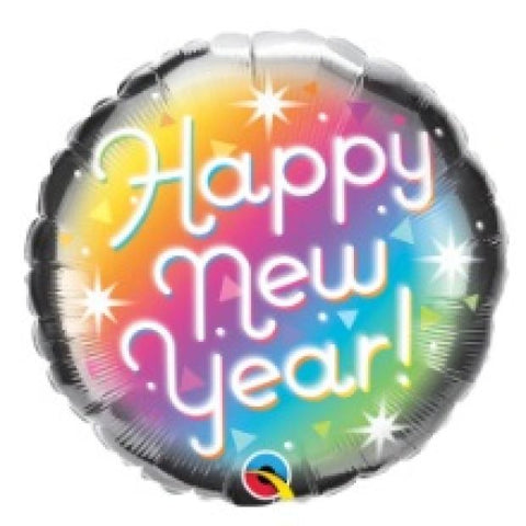 New Year Foil 45cm (18") Round  Prismatic