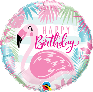 Birthday Flamingo Foil 45cm Balloon #57274