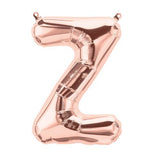 Rose Gold Letter Z Balloon AIR FILLED SMALL 41cm #01362
