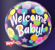 Welcome Baby Polka Dot Bubble Balloon  #25860