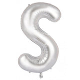 Giant Letter Balloon S Silver Foil 86cm #213918